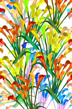 花卉花丛印花华亿平台图片