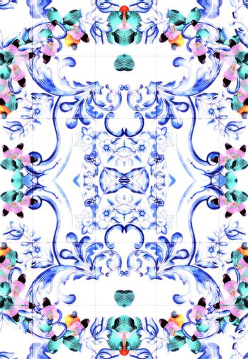 复古印花华亿平台图片