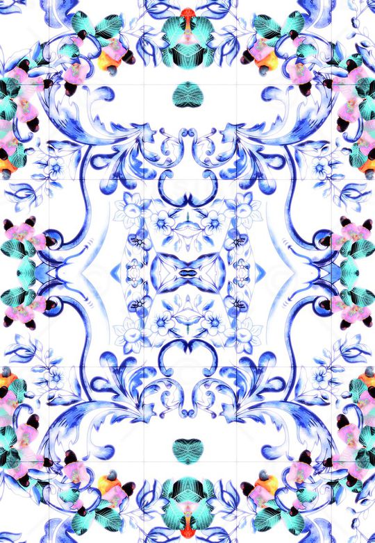 复古印花华亿平台图片