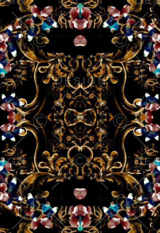 复古印花华亿平台图片