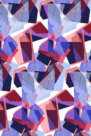 几何拼接印花华亿平台图片