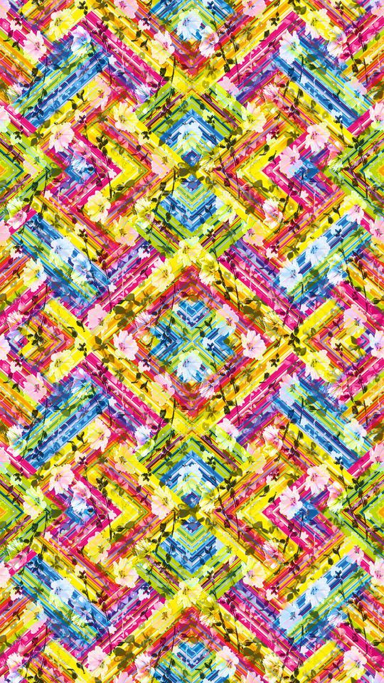 几何拼接印花华亿平台图片