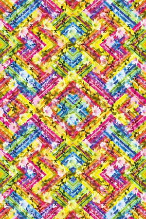 几何拼接印花华亿平台图片