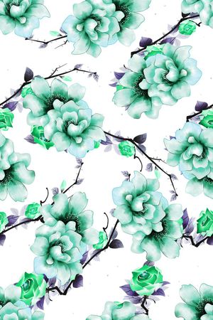 月季花印花华亿平台图片