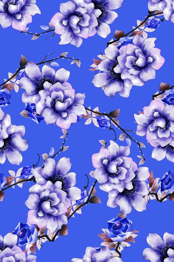 月季花印花华亿平台图片