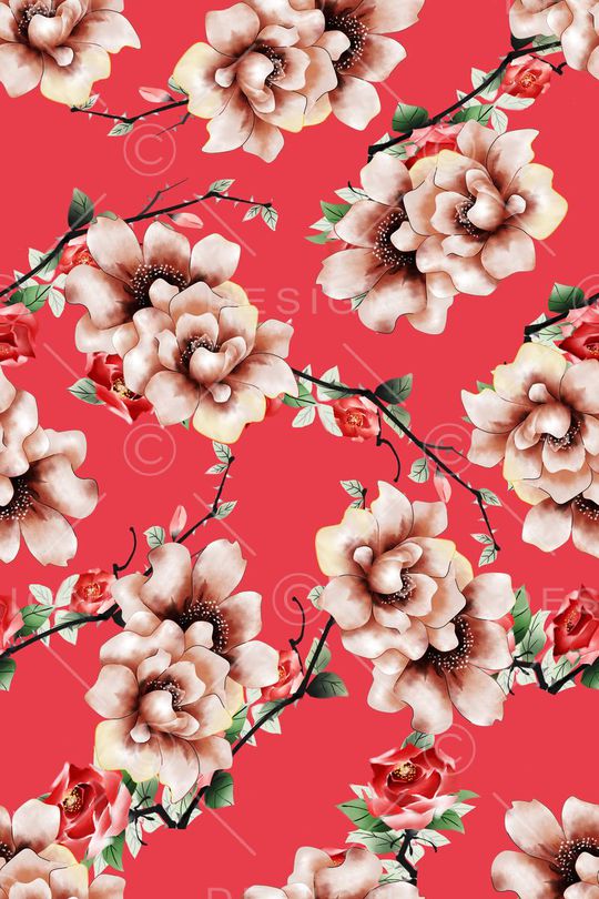 月季花印花华亿平台图片