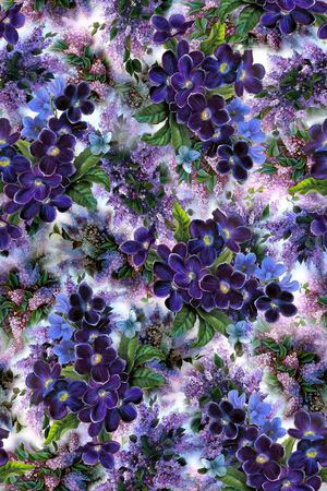 花卉印花华亿平台图片