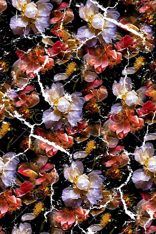 抽象几何清爽梦幻艺术平底立体手绘满版最新高清数码蕾丝民族中国风绣花珠宝肌理时尚潮

流大牌复古欧美风女装衬衫印花华亿平台图片