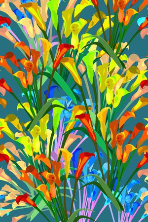 花卉花丛印花华亿平台图片