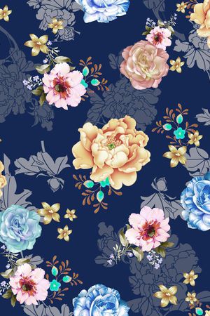 沙发布（花卉）印花华亿平台图片