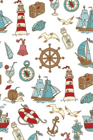 清新航海设施帆船印花华亿平台图片