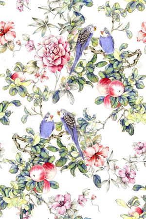 手绘水彩印花华亿平台图片