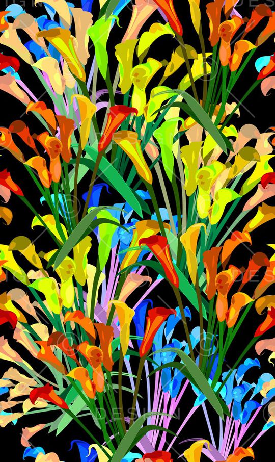 花卉花丛印花华亿平台图片