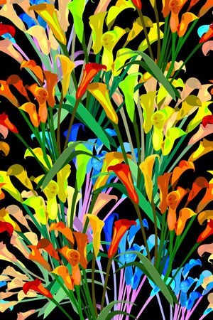 花卉花丛印花华亿平台图片