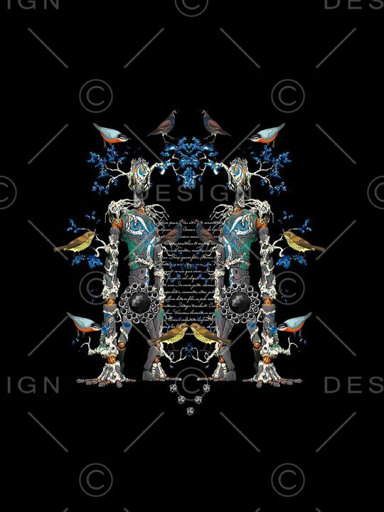 抽象男装图案印花华亿平台图片