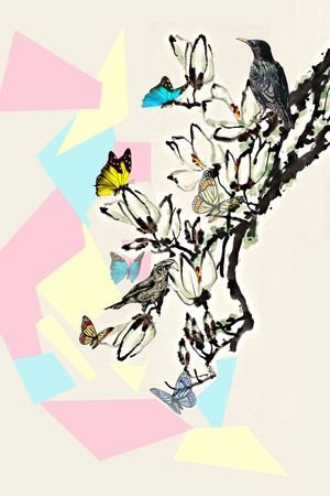 花鸟印花华亿平台图片