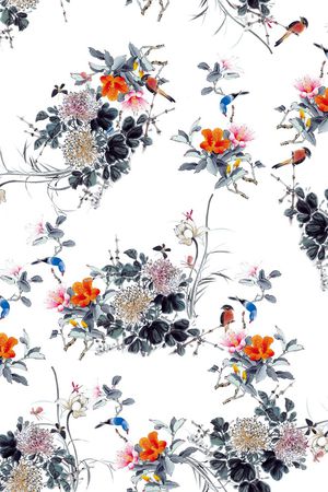 花卉印花华亿平台图片