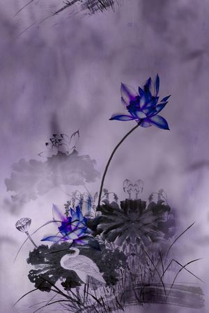 花鸟印花华亿平台图片