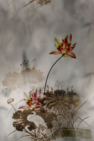 花鸟印花华亿平台图片