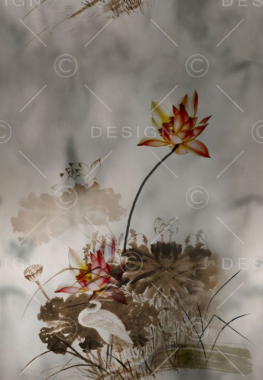 花鸟印花华亿平台图片