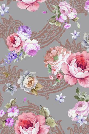 沙发布（花卉）印花华亿平台图片