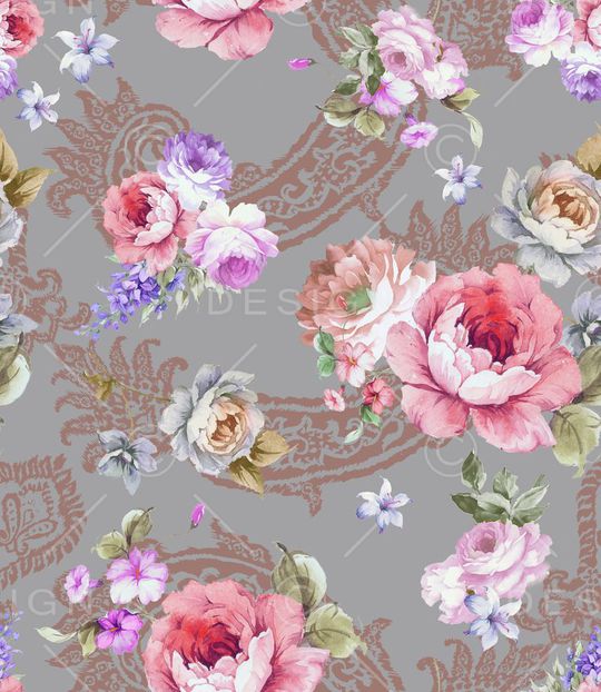 沙发布（花卉）印花华亿平台图片