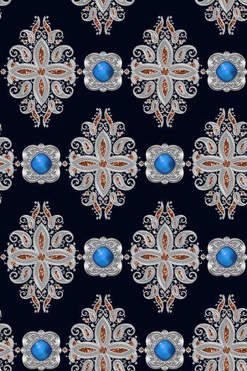 592438-珠宝宝石佩斯利女装