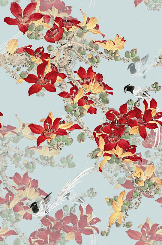 旗袍印花印花华亿平台图片