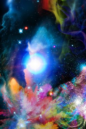 炫彩星空印花华亿平台图片