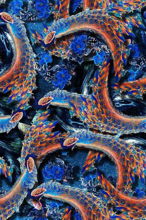 羽毛印花华亿平台图片