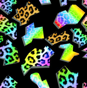 不规则几何印花华亿平台图片