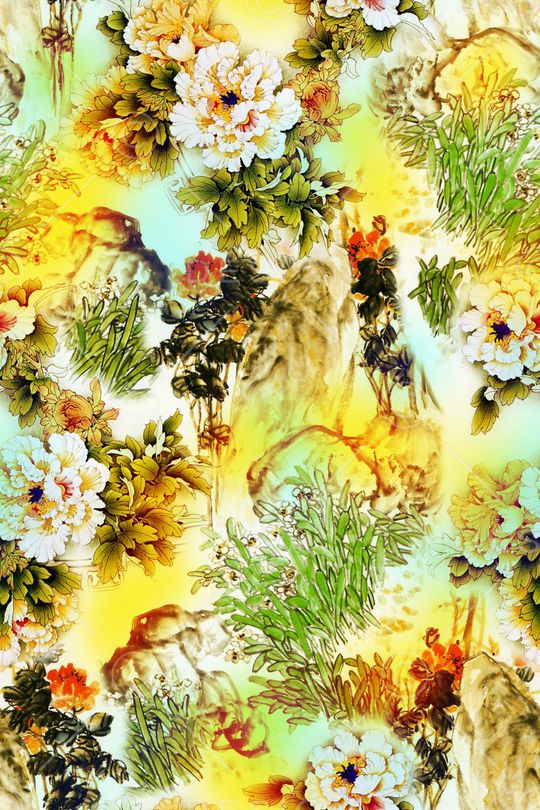 中国风印花华亿平台图片