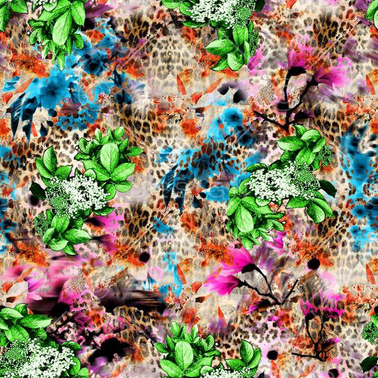 豹纹印花华亿平台图片