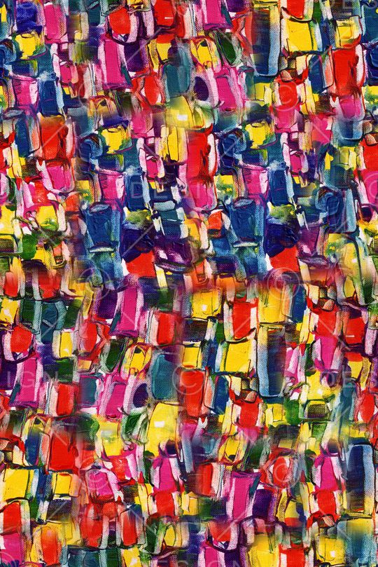 彩色几何印花华亿平台图片