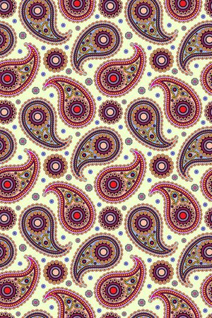 传统佩斯利花纹印花华亿平台图片