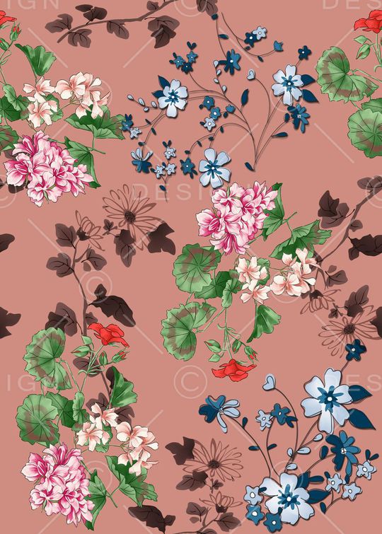 绣球花印花华亿平台图片