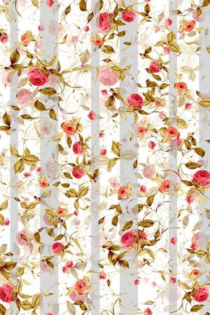 浪漫花卉印花华亿平台图片