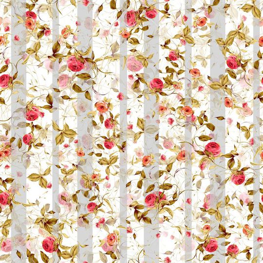 浪漫花卉印花华亿平台图片