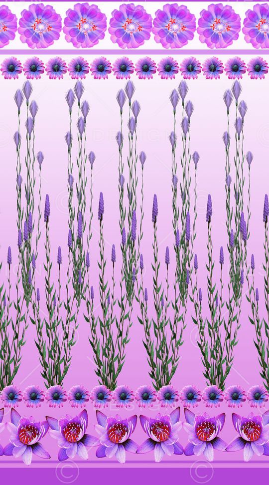 浪漫花卉印花华亿平台图片