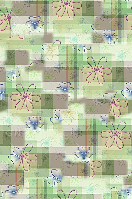 抽象几何印花华亿平台图片