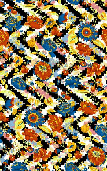 592919-格子花卉--2