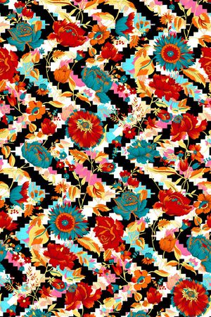 几何印花华亿平台图片