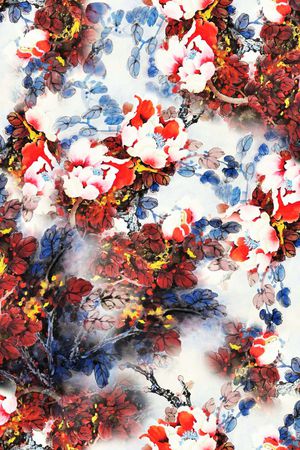 花卉印花华亿平台图片