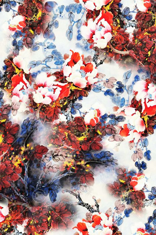 花卉印花华亿平台图片