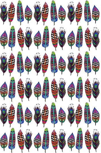 羽毛印花华亿平台图片