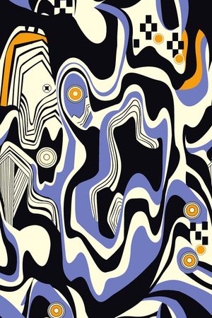 不规则几何印花华亿平台图片