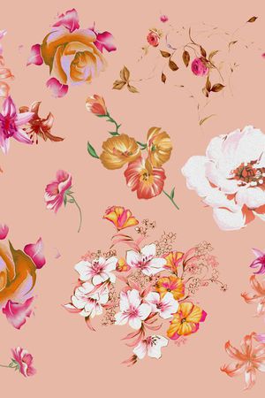 罂粟花印花华亿平台图片