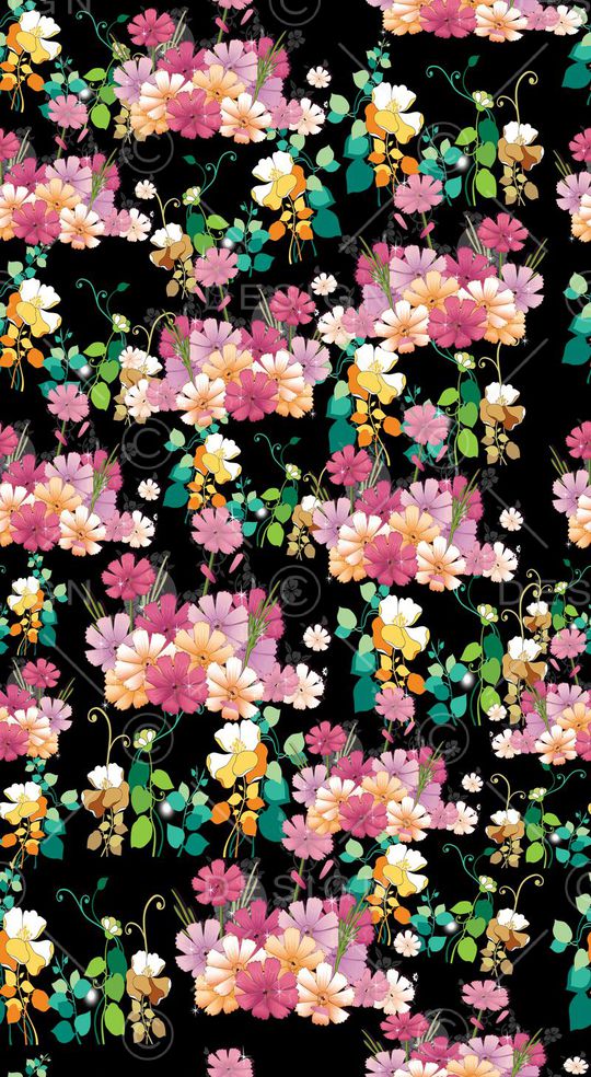 花卉图案印花华亿平台图片