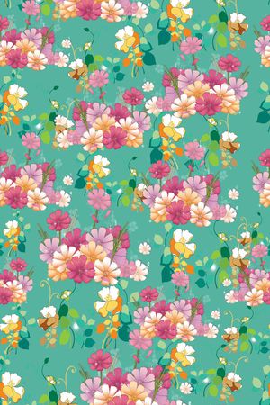 花卉图案印花华亿平台图片