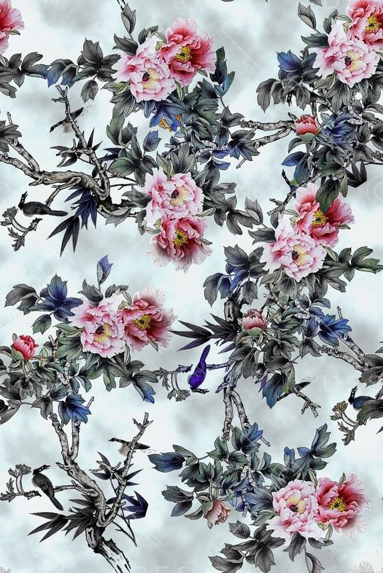 花卉印花华亿平台图片